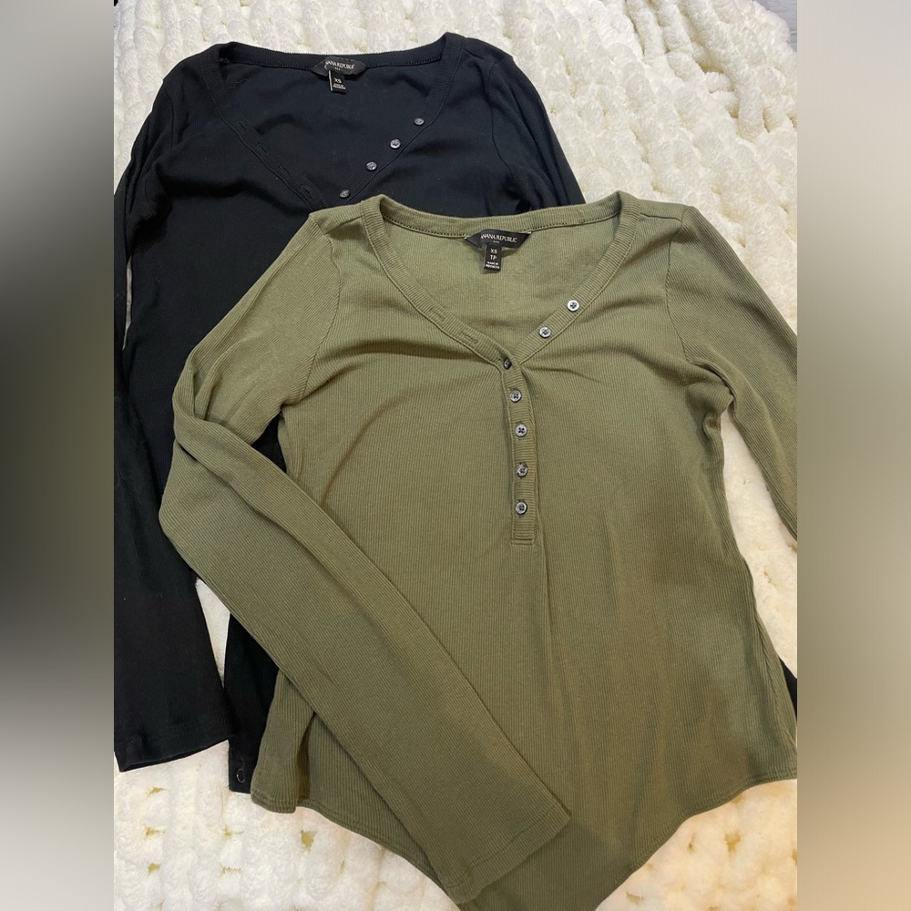 BANANA REPUBLIC | Ribbed Henley Long Sleeve
Stretchy Tight Rust Bodysuit XS - Picture 15 of 15